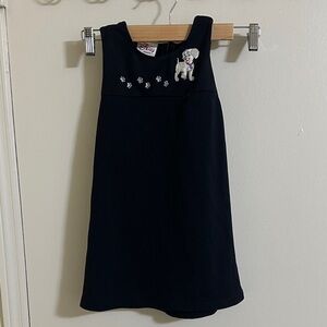 Vintage Disney Store 101 Dalmatians Navy Pinafore Dress Size 4/5